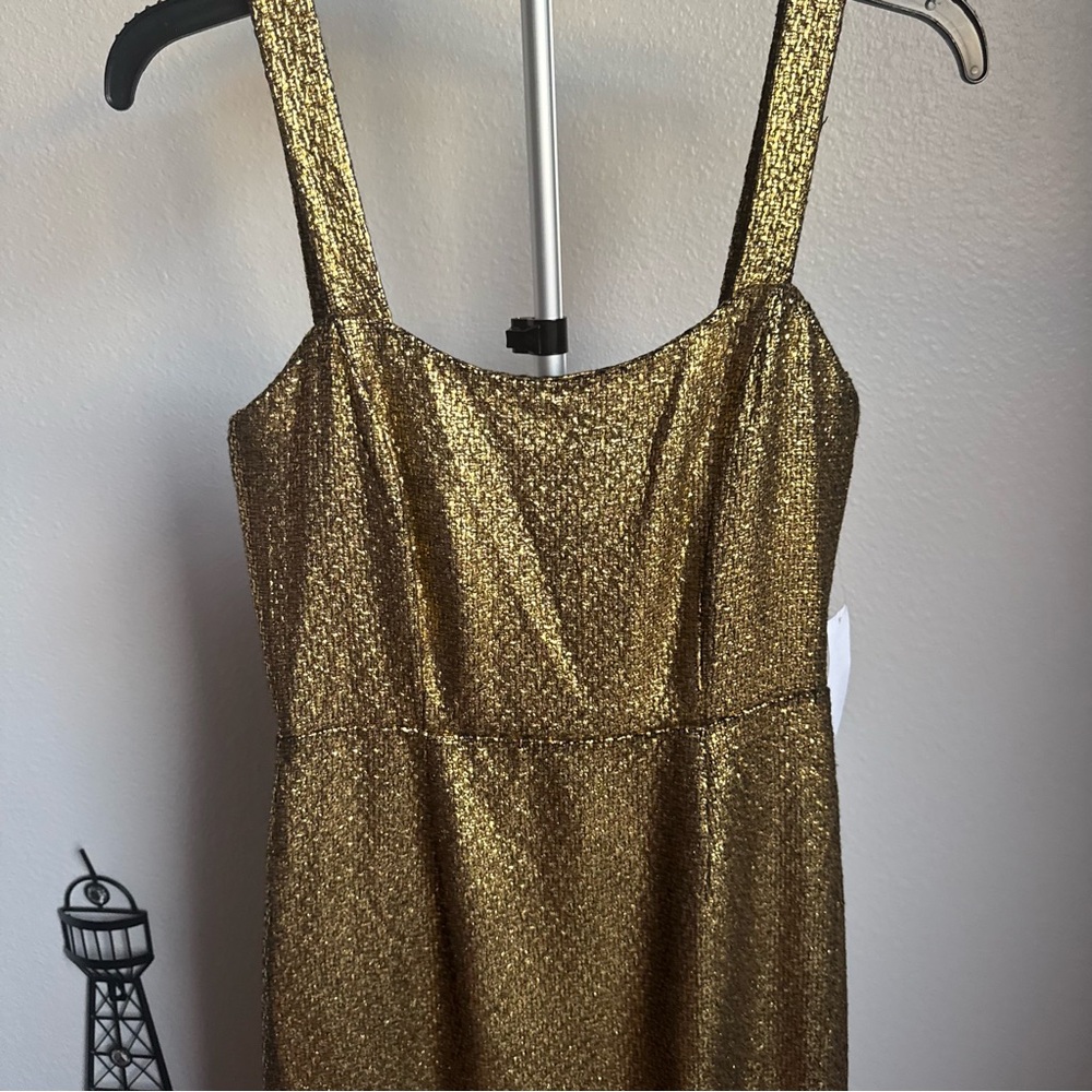 NWT Mestiza New York Jody Midi Gold Dress Sz 4 - Picture 9 of 14